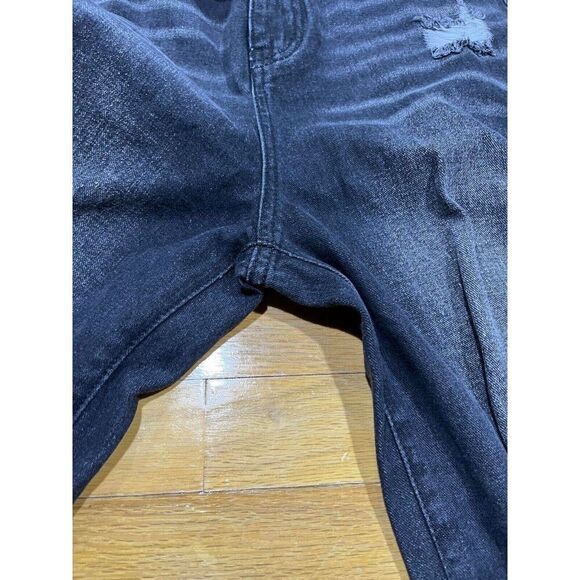 Cider Jeans Women's Size Medium 29x29 Black High Rise Baggy Wide Distressed NWT - Picture 8 of 12